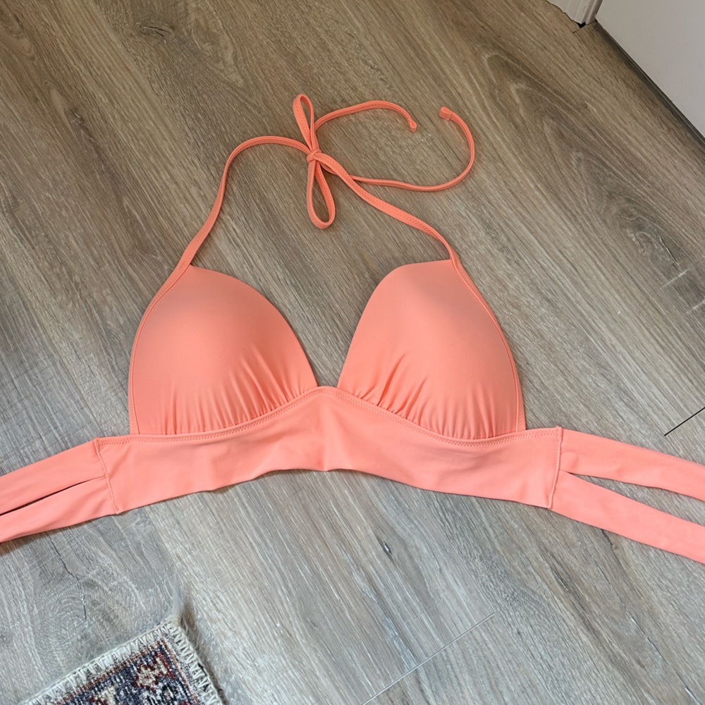 Aerie Orange Bikini Top with Adjustable Straps - Large